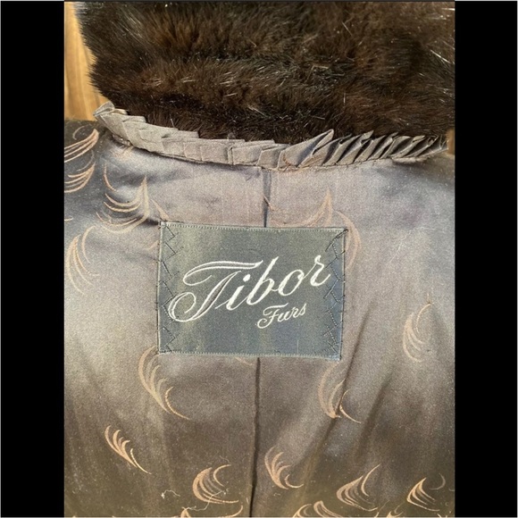 VINTAGE TIBOR FURS FULL LENGTH REAL BLACK MINK FUR COAT - Sized(4-6) - Picture 10 of 12